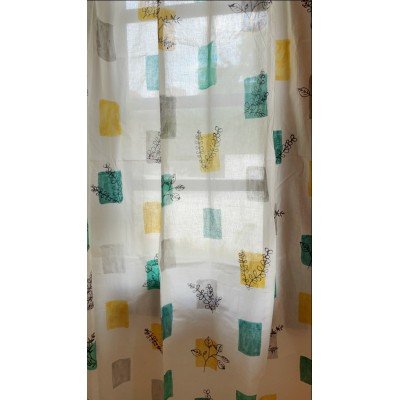 Leaf Patches Block Printed Curtain Leaf Patches Block Printed Curtain