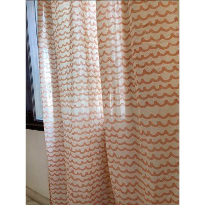 Peach Waves Printed curtain Peach Waves Printed curtain