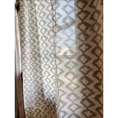 Grey Ikkat Printed Curtain Grey Ikkat Printed Curtain