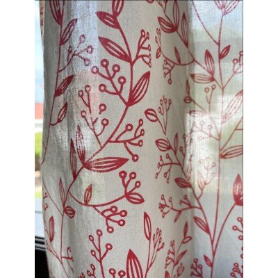 Red vines printed curtain Red vines printed curtain