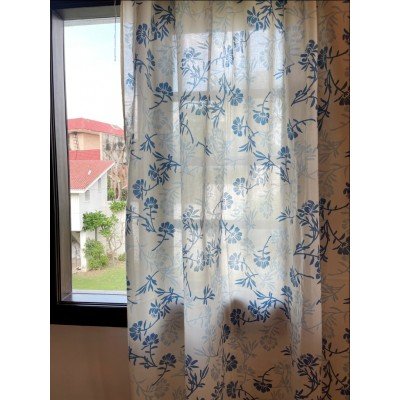 Orange Flowers Dual tone Printed Curtain Orange Flowers Dual tone Printed Curtain