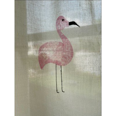 Flamingo Embroidered Curtain Flamingo Embroidered Curtain