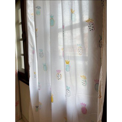 Colourful Pineapple Printed Curtain Colourful Pineapple Printed Curtain