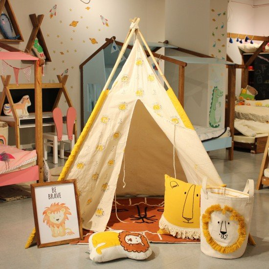 Lion block Teepee Tent