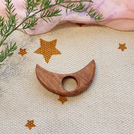 Moon Neem Wood Teether Moon Neem Wood Teether
