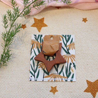 Star Neem Wood Teether Star Neem Wood Teether