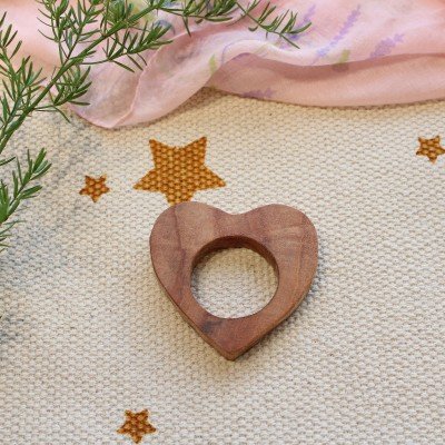 Heart Neem Wood Teether Heart Neem Wood Teether