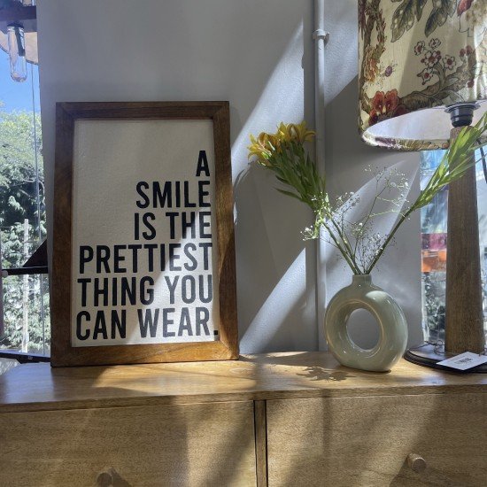 Smile is the Prettiest Wall Frame