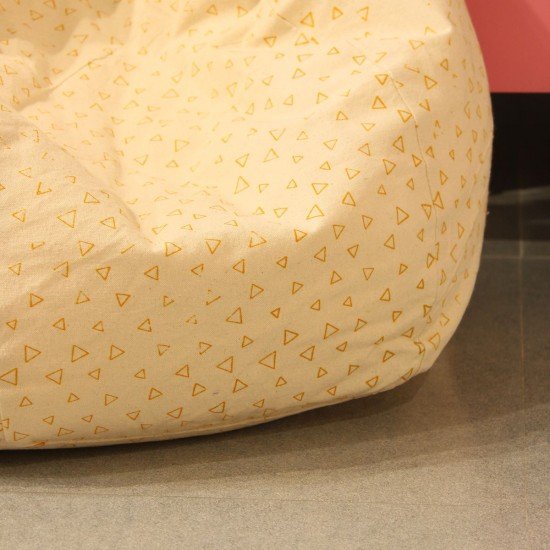 Mustard Triangle geometry bean bag