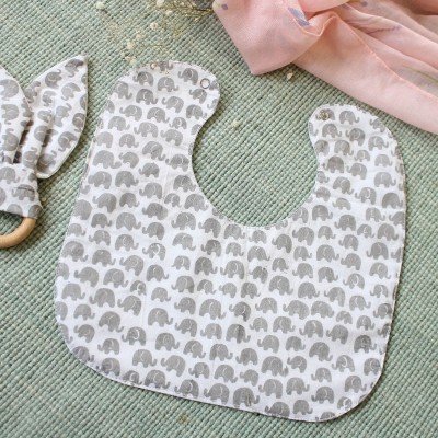Elephant printed bib