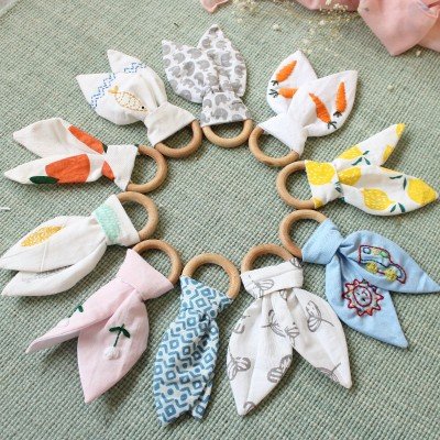 Blue green wave Printed Teether