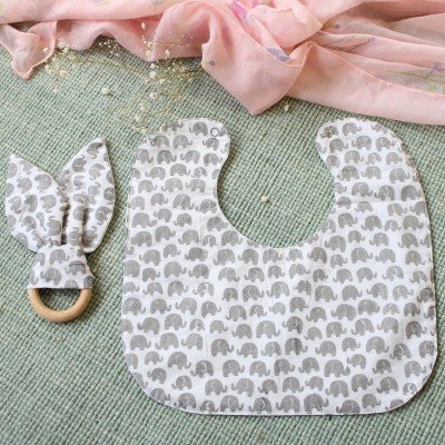 Elephant printed bib