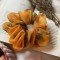 Orange Leaf Organza Scrunchie