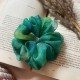 Green Marble Organza Scrunchie