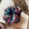 Blue wavy Organza Scrunchie