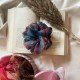 Blue wavy Organza Scrunchie