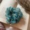 Blue Sea Wave Organza Scrunchie