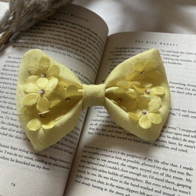 Lemon Flower petal Bow Lemon Flower petal Bow