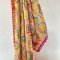Pink Blue Geo Embroidered Phulkari Scarf 