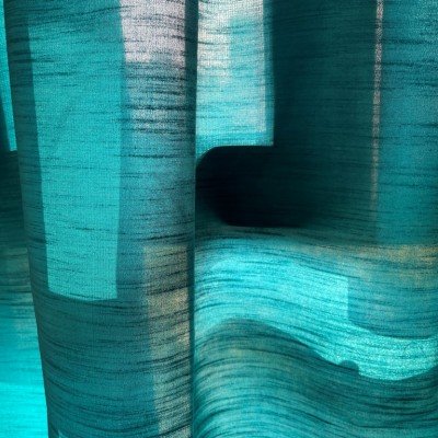 Teal Blue Art silk Curtain Teal Blue Art silk Curtain