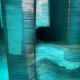 Teal Blue Art silk Curtain