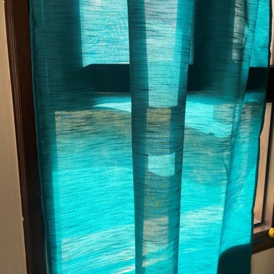 Teal Blue Art silk Curtain Teal Blue Art silk Curtain
