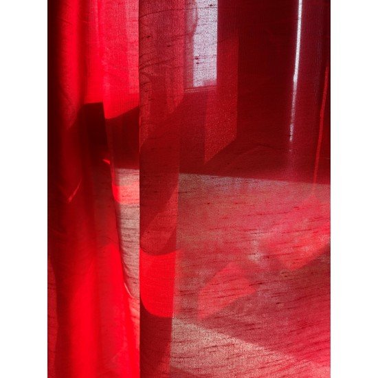 Rose Red Art silk Curtain