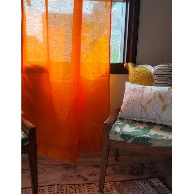Lemon Turmeric Art silk Curtain Lemon Turmeric Art silk Curtain