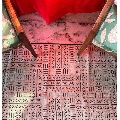 Black Abstract Print Rug Black Abstract Print Rug