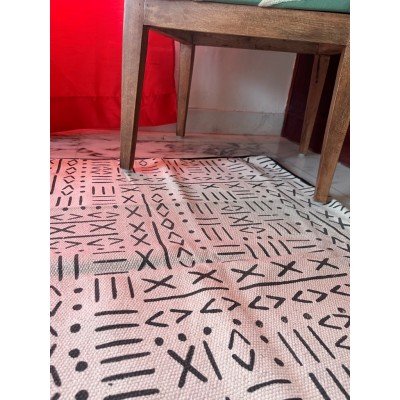 Black Abstract Print Rug Black Abstract Print Rug