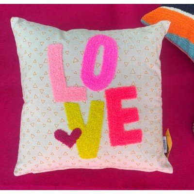 Love Multi Embroidered Cushion Love Multi Embroidered Cushion
