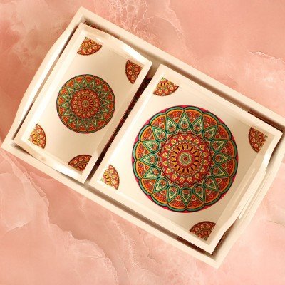 Red Mandala Tray