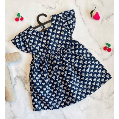 Lotus Indigo Cotton Printed Dress Lotus Indigo Cotton Printed Dress