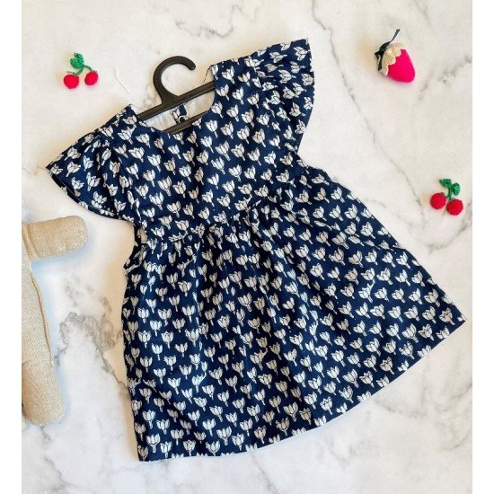 Lotus Indigo Cotton Printed Dress Lotus Indigo Cotton Printed Dress