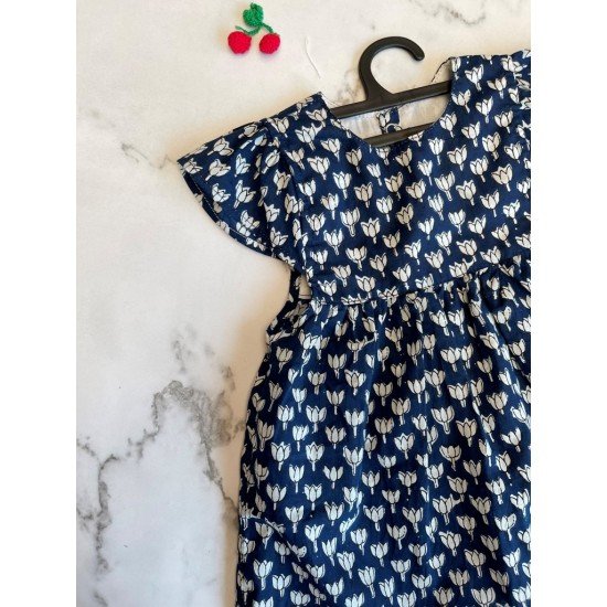 Lotus Indigo Cotton Printed Dress Lotus Indigo Cotton Printed Dress