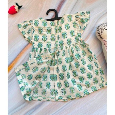 Dahlia Green Cotton Printed Dress Dahlia Green Cotton Printed Dress