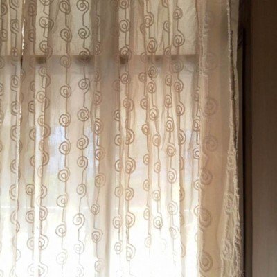 Helix White Embroidered Curtain Helix White Embroidered Curtain