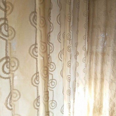 Helix White Embroidered Curtain Helix White Embroidered Curtain