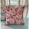 Flower Bug Pink Embroidered Cushion