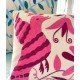 Fuchsia Bird Embroidered Cushion Fuchsia Bird Embroidered Cushion