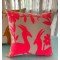 Rabbit Otton Neon Embroidered Cushion