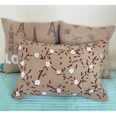 Bug Chambey Embroidered Cushion Bug Chambey Embroidered Cushion