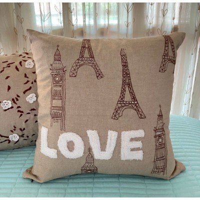 Love Chambey Embroidered Cushion Love Chambey Embroidered Cushion