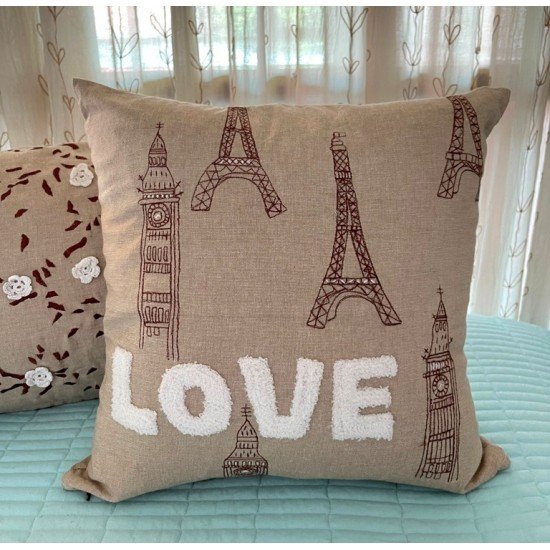 Love Chambey Embroidered Cushion Love Chambey Embroidered Cushion