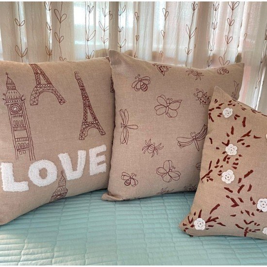 Bug Chambey Embroidered Cushion Bug Chambey Embroidered Cushion