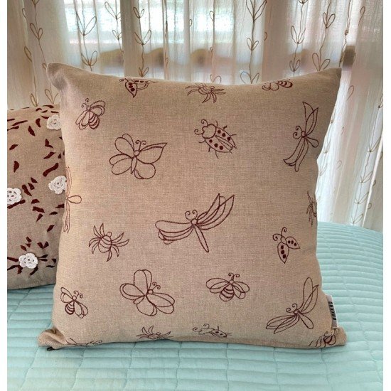 Bug Chambey Embroidered Cushion Bug Chambey Embroidered Cushion