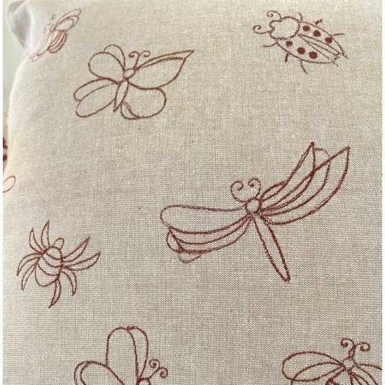 Bug Chambey Embroidered Cushion Bug Chambey Embroidered Cushion