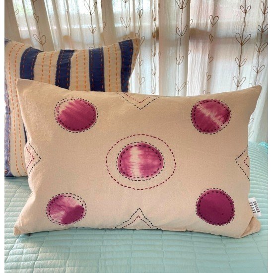 Circle Katha Tie n Dye Rectangle Cushion Circle Katha Tie n Dye Rectangle Cushion
