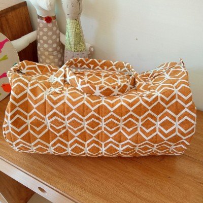 Taupe Diamond Duffle Bag Taupe Diamond Duffle Bag
