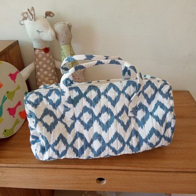 Blue Ikkat Duffle Bag Blue Ikkat Duffle Bag